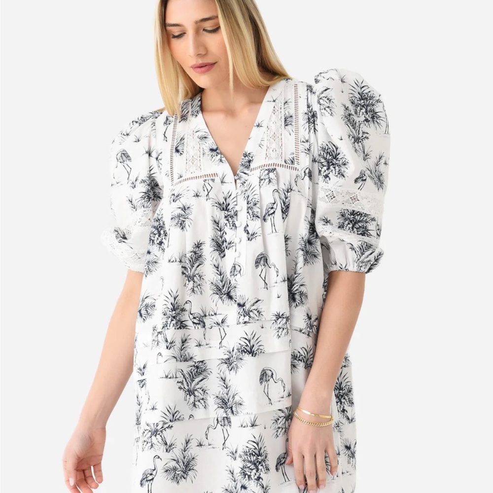 HUNTER BELL Women's Jenkins Dress Tropical Toile Print
